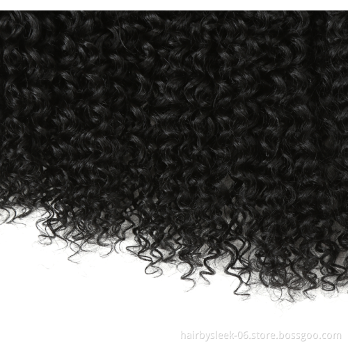 16-20 inches 3 bundles kinky curly with closure synthetic hair  weaving extension afro kinky curl hair for women